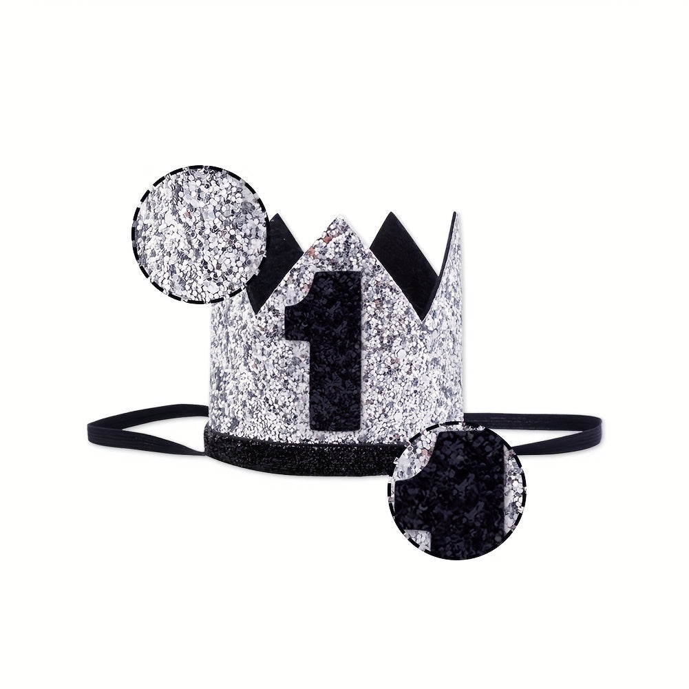 1st Birthday Silver Hat Kids Party Decorations