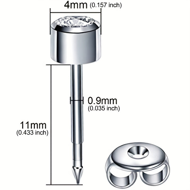 Disposable Ear Piercing Gun Kit with 4mm Studs