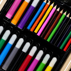 Magic Toy Shop Art Set Wooden Case 67pcs