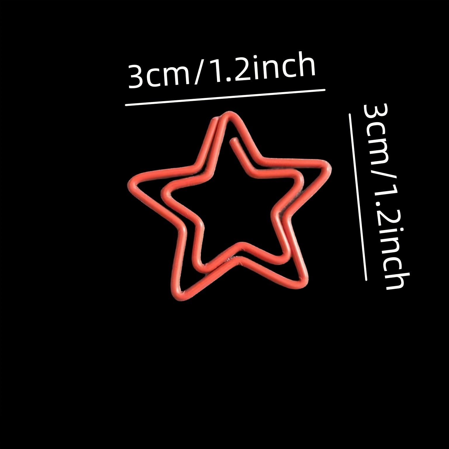 20pcs Star Shape Paper Clips Mixed Fun Office School Supplies