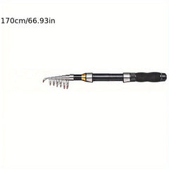 Compact Retractable Fishing Rod for Freshwater Saltwater Ice Fishing