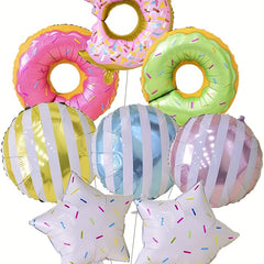 6pcs Donut Foil Balloons Birthday Wedding Party Decor