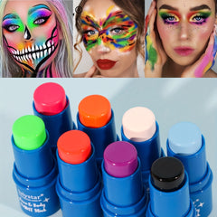 Halloween 8 Body Paint Cream Green Fluorescent Stick