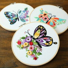 3pcs DIY Craft Embroidery Cross Stitch Kit Flower Pattern Gift