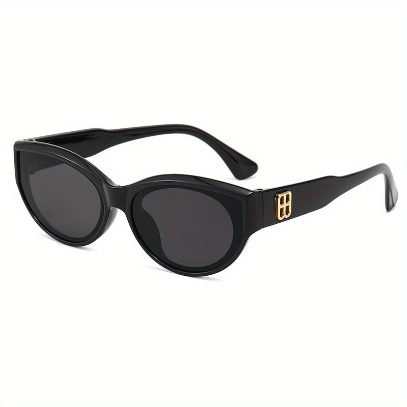 Cat Eye Sunglasses Oval Frame Wrap Around Glasses UV400