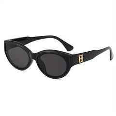 Cat Eye Sunglasses Oval Frame Wrap Around Glasses UV400