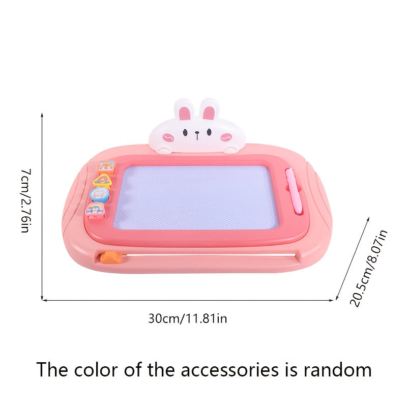Kids' Cartoon Drawing Board with Stamps & Pen Pink Green
