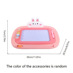 Kids' Cartoon Drawing Board with Stamps & Pen Pink Green