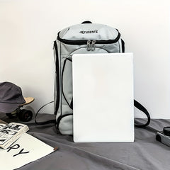 Sport Backpack with Ball & Shoe Compartments Waterproof Oxford Cloth