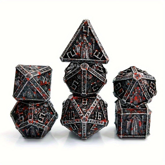 7pcs Wizard Skull Metal Dice Set for Board Game