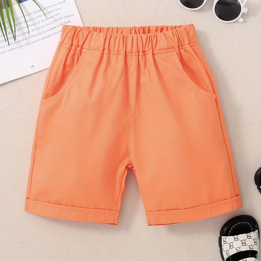 Boys Elastic Waist Shorts for Summer Holiday Party