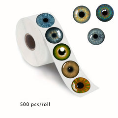 500pcs Colorful Eyeball Graffiti Sticker Roll for Laptop Phone