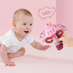 Plush Elephant and Rabbit Tambourine Toy