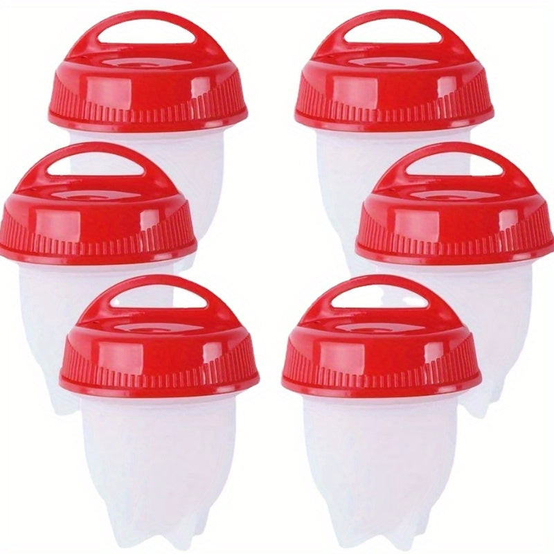 6PCS Silicone Egg Cooker Non-stick Pot Cookware Set Egg Mold Cup Steamer