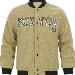 Men's Lamb Wool Winter Baseball Jacket