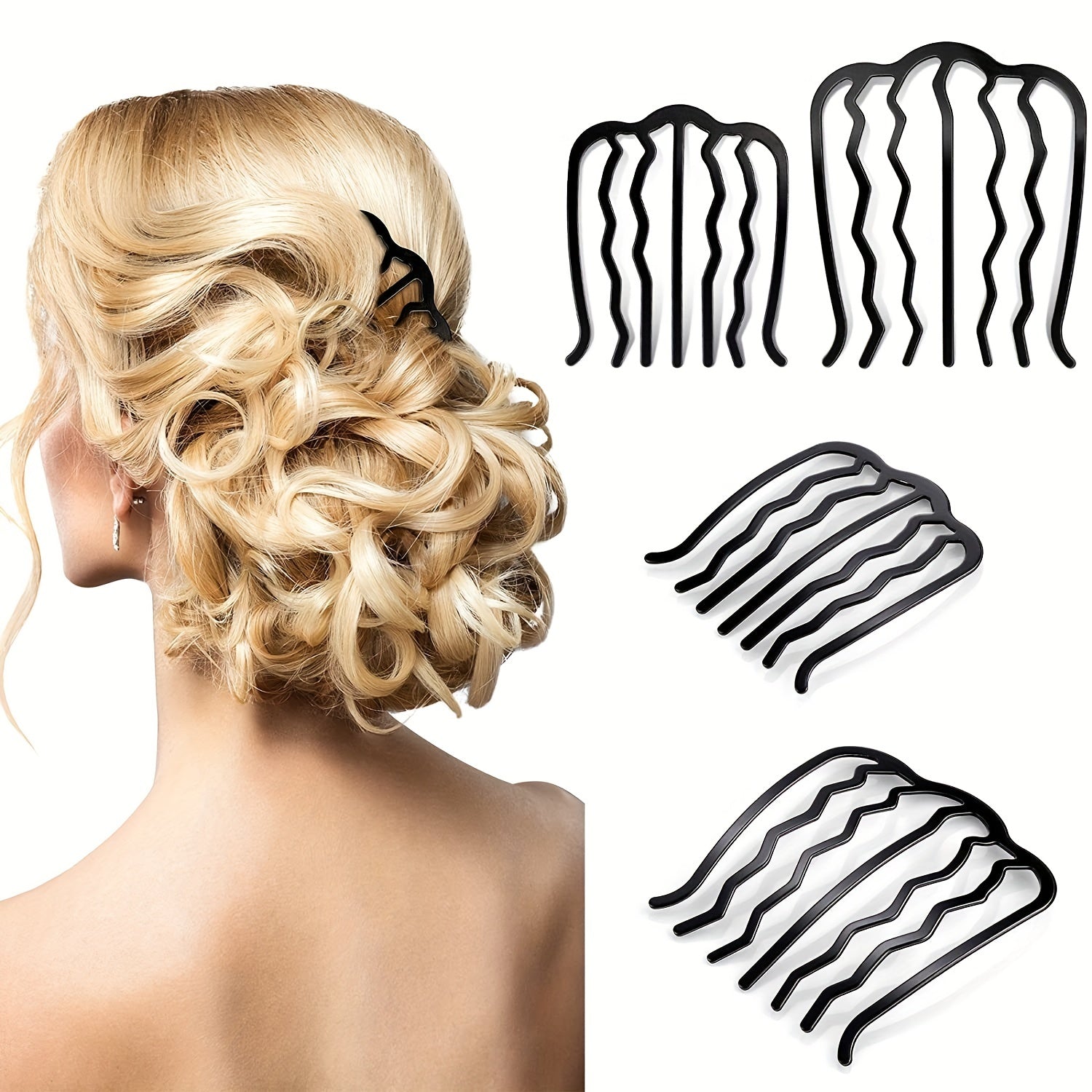 French Hair Comb for Updo Styling Hair Fork Women Girls