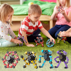 Transformable Fidget Spinners High Speed Bearings DIY Robot Toys