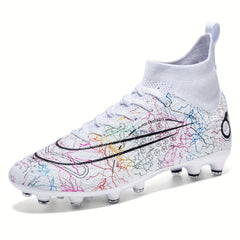 Men's High Top Soccer Boots Spike Shoes for Performance