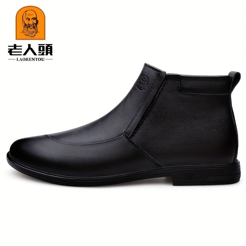 Men's Ankle Boots Side Zip Casual Walking Shoes w/ Pull Tabs