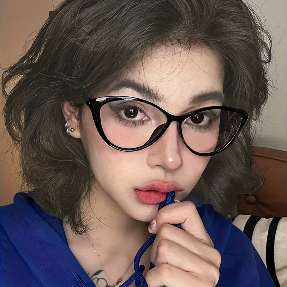 Light Blocking Glasses Clear Lens Glasses for Women