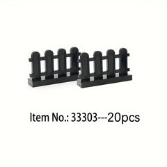 20pcs Building Block Scenes Basic Components 33303 15332 Fence Handrail Pen Rail