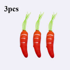 Orange Carrots with Green Leaves Plastic Simulation Vegetable Model Toy
