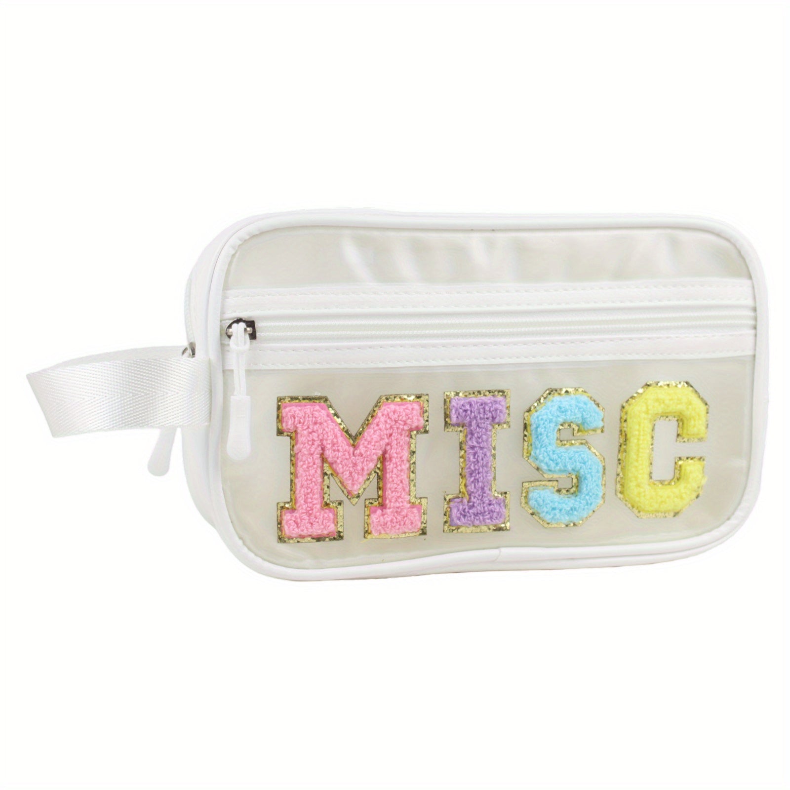 Chenille Patch Makeup Pouch & Toiletry Bag