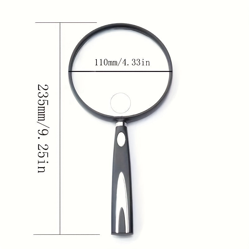 Large 130mm Magnifying Glass - Handheld Magnifier for Reading Small Prints