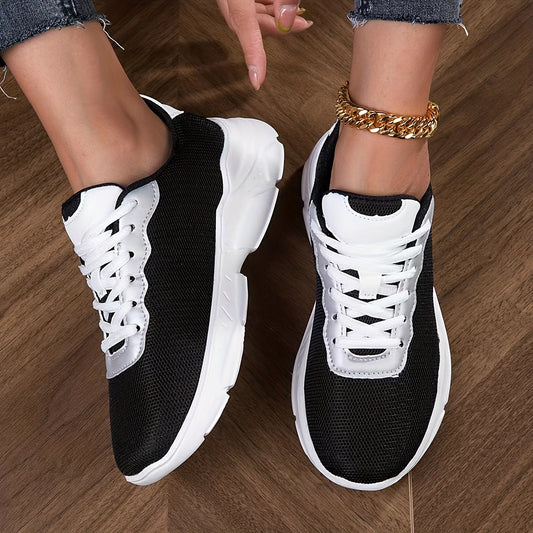 Women's Mesh Running Shoes Breathable Lightweight Low Top Sneakers