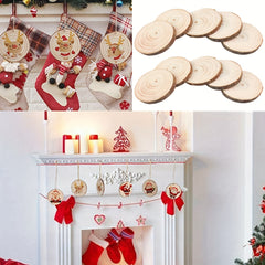 10pcs 5-08-6-35cm Wooden Slices Round Rustic Wedding Christmas DIY Crafts