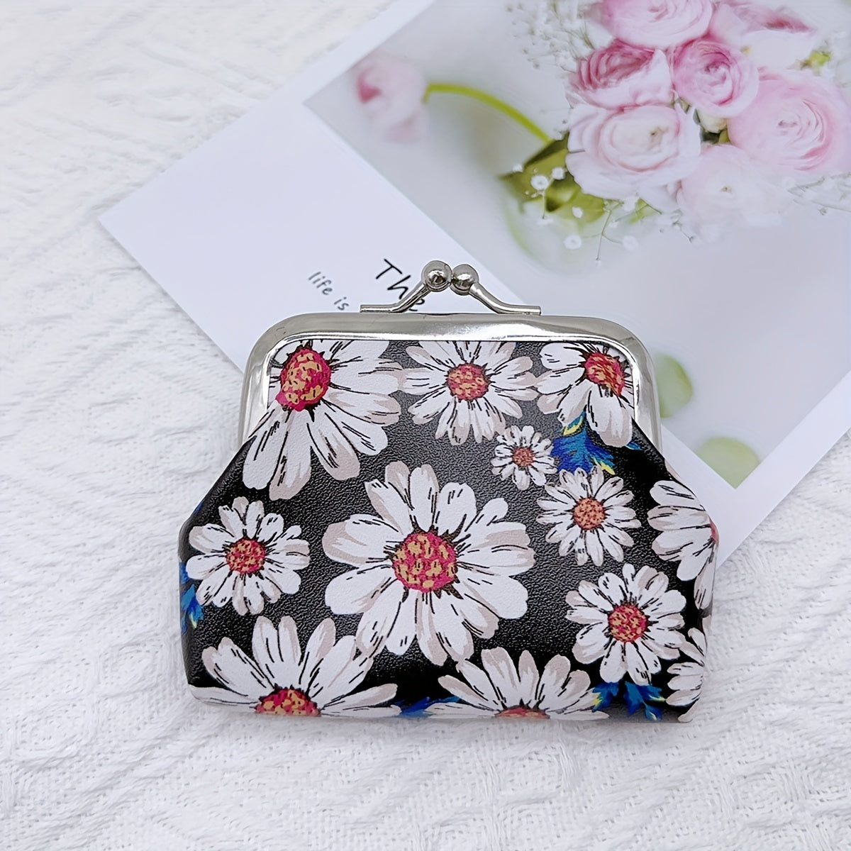 Girls Daisy Flower Coin Purse Bag Birthday Gift