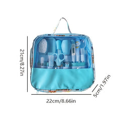 12pcs Baby Care Kit Nail Health Thermometer Grooming Brush Bag Toiletries