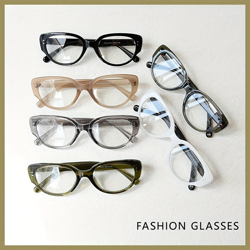Clear Lens Cat Eye Glasses Lightweight Anti Light Eyeglasses