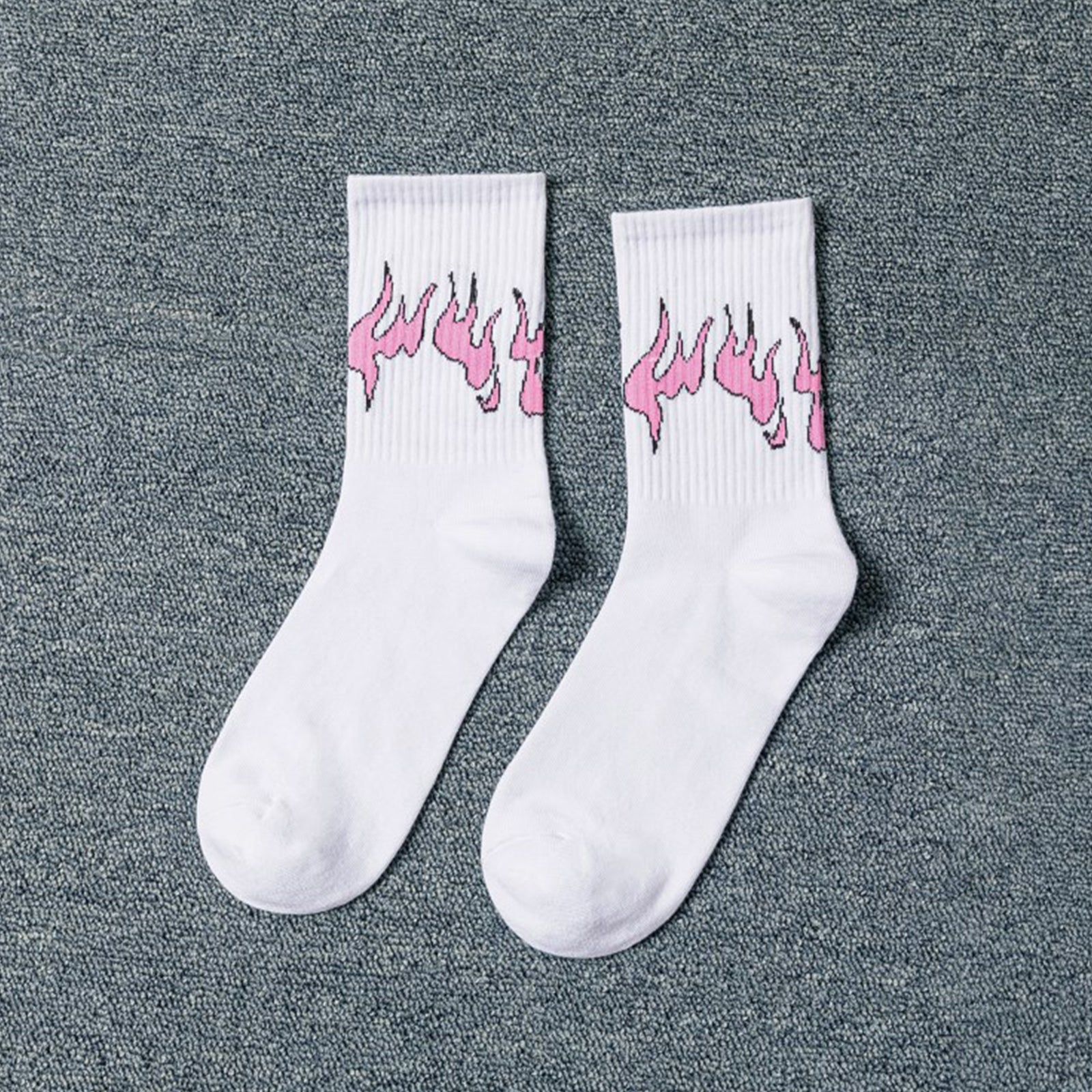 Childlike Fire Pattern Crew Socks