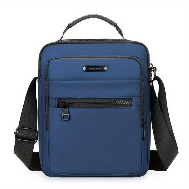 Men's Solid Shoulder Bag Crossbody Bag Multifunctional Diagonal Shoulder Bag