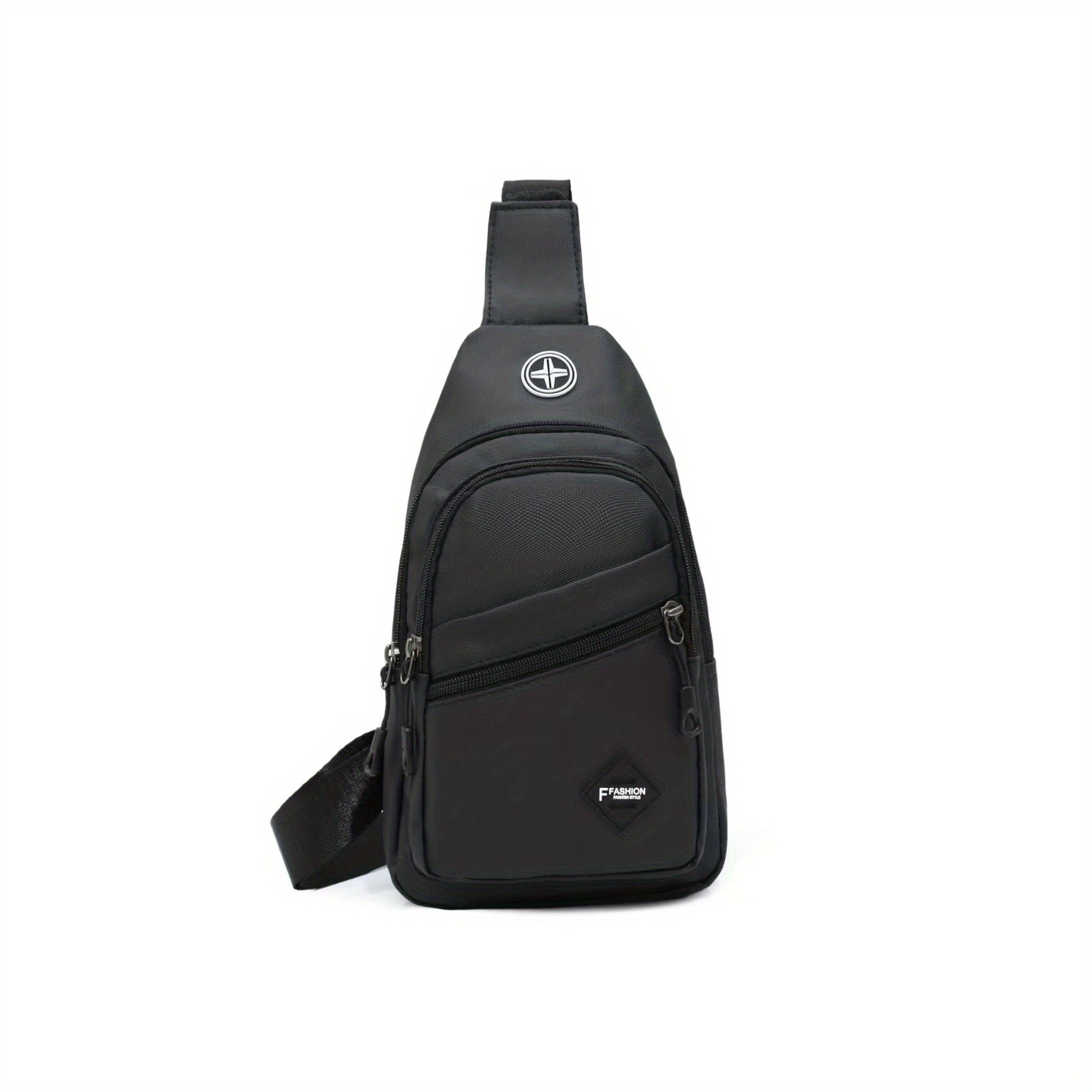 Men's Crossbody Bag Multifunctional Shoulder Bag With Earphone Hole