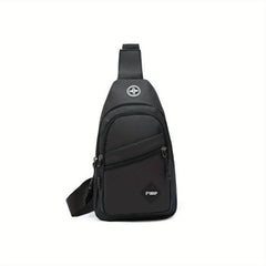 Men's Crossbody Bag Multifunctional Shoulder Bag With Earphone Hole