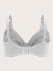  Lace Push Up Solid Bra Full Coverage Medium Stretch Bralette