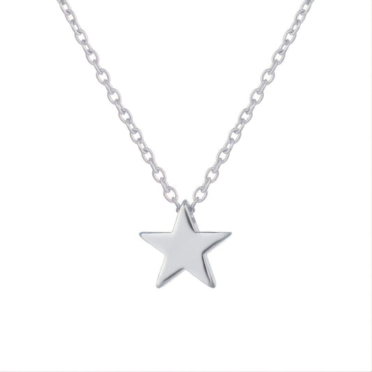 Golden Silver Star Pendant Alloy Necklace