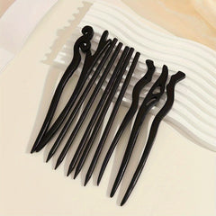 10pcs Sandalwood Hair Chopsticks for Bun Ponytail