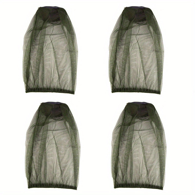 4 Pack Lightweight Mosquito Head Net Hat for Outdoor Activities