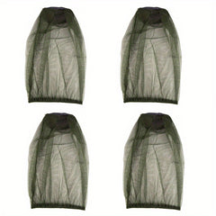 4 Pack Lightweight Mosquito Head Net Hat for Outdoor Activities