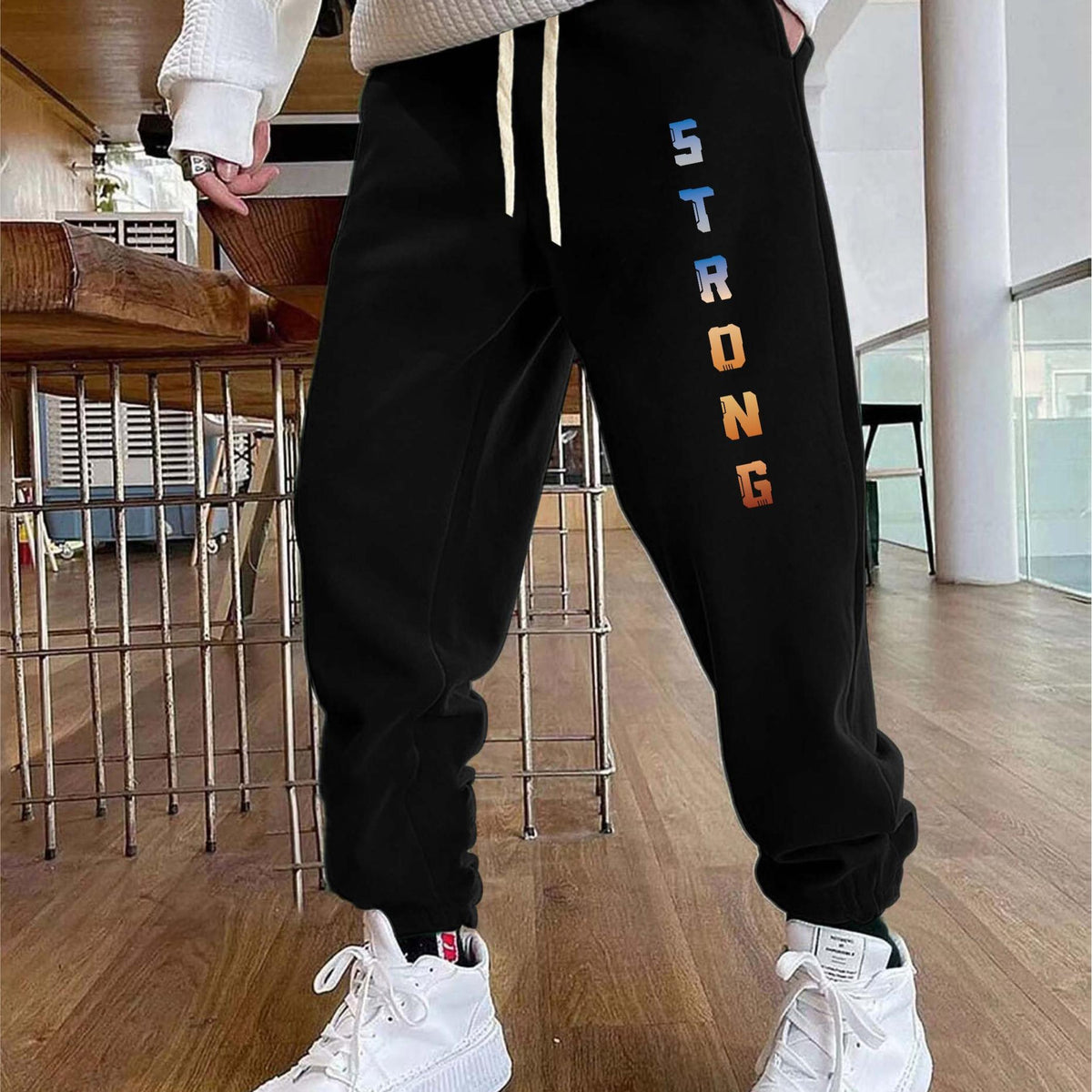 Print Joggers Men s Casual Loose Fit Tapered Sweatpants