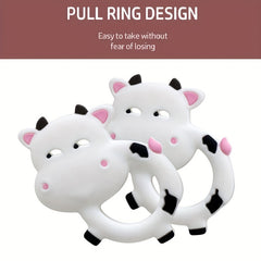 Silicone Baby Teether Toy Baby Cow Chew Teething Relief Toy For Sucking Needs