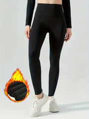 Fleece Liner High Waist Sports Leggings Warm Tight Pants