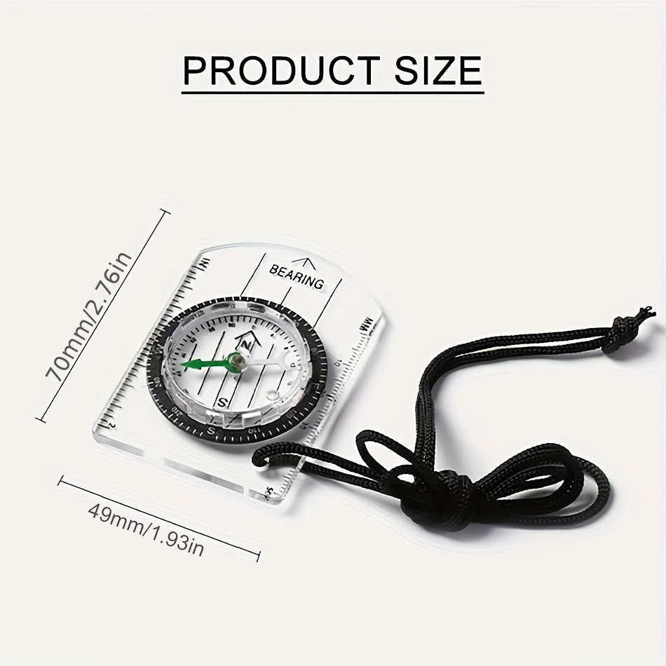 Mini Survival Compass With Lanyard for Outdoor Hiking Camping