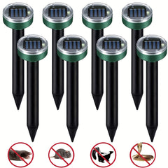 4pcs Solar Insect Repellent Lawn Light Ultrasonic Rodent Repellent