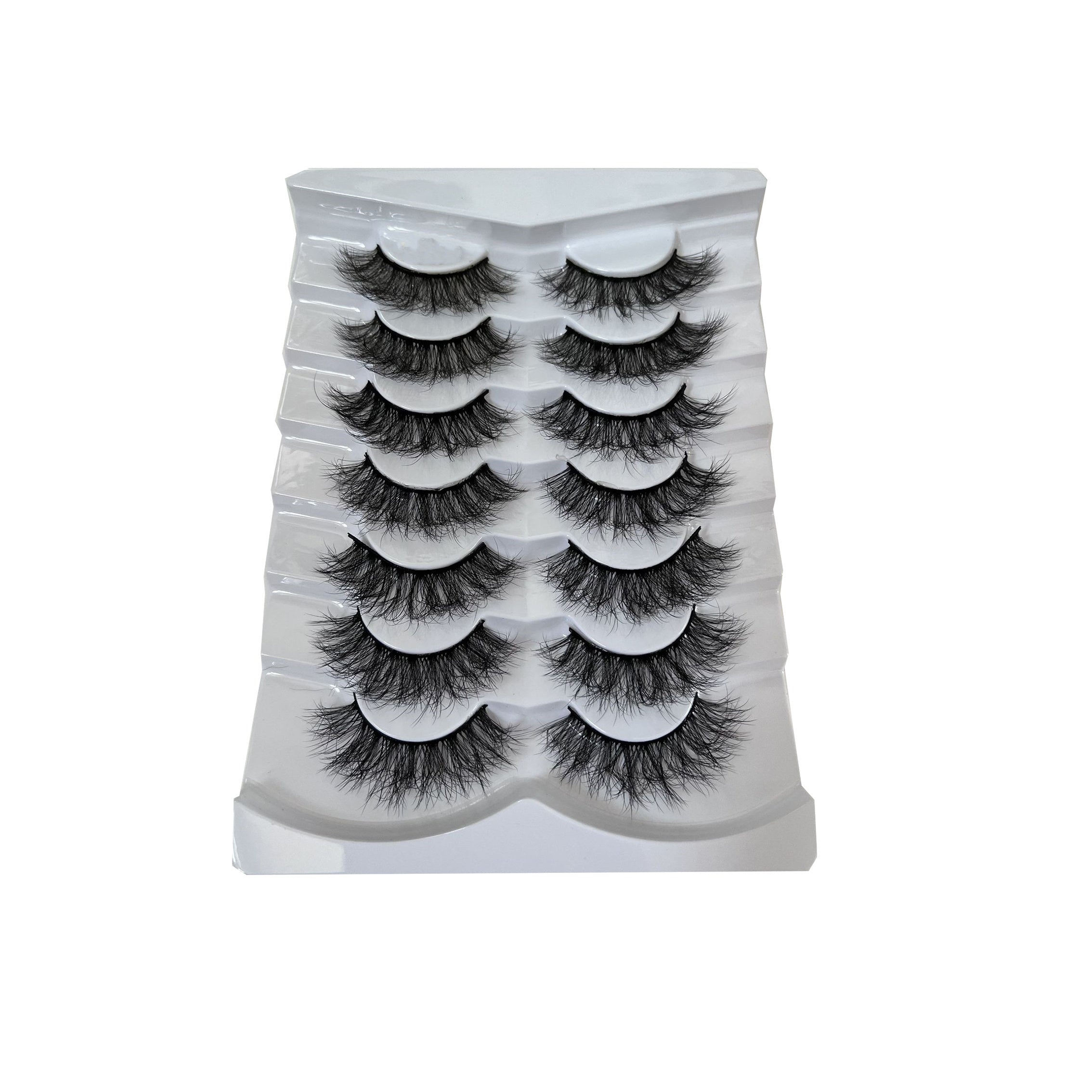 7 Pairs Fluffy Cat Eye Lashes 7D Volume Faux Mink Lashes Natural Look