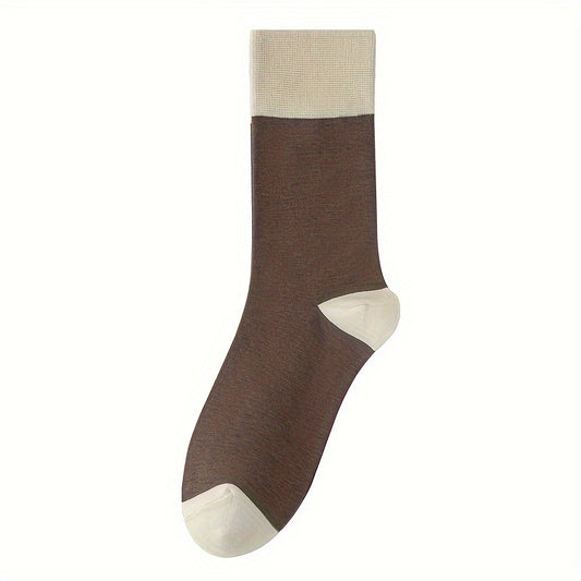 5 Pairs Thermal Winter Socks Soft & Comfy Crew Socks Stylish Multicolor