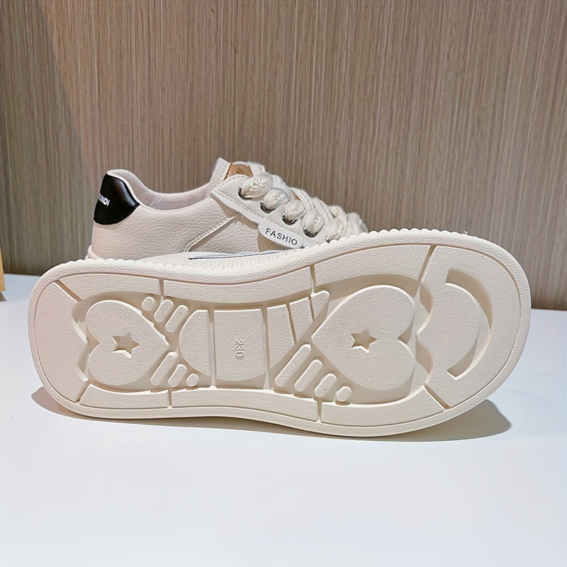 Women's Thick Bottom Skate Shoes Lace Up Sport Shoes